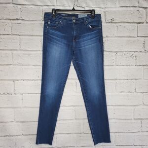 AG the Legging ankle super skinny jeans raw hem 31R